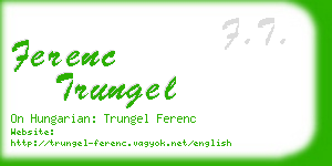 ferenc trungel business card